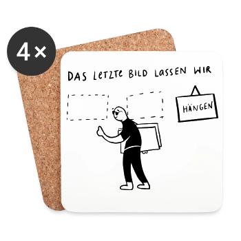 The last picture... we'll leave it hanging - Coasters (set of 4) - white - Front