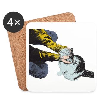 HAPPINESS - Coasters (set of 4) - white - Front
