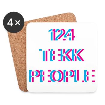 Hardtekk Tekk - Coasters (set of 4) - white - Front