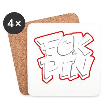 FCK PTN Anti Putin Statement - Coasters (set of 4) - white - Front