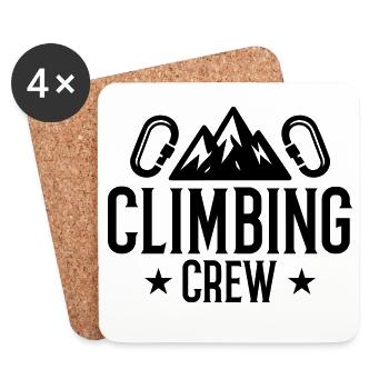 Climbing Crew Berge Karabiner - Untersetzer (4er-Set) - Weiß - Vorne