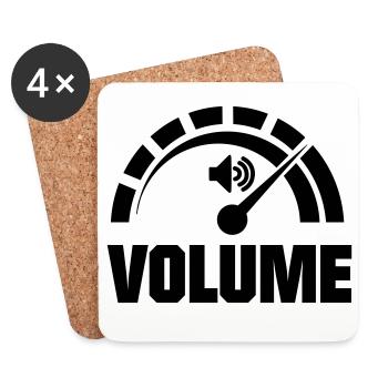 Volume knob pointer - Coasters (set of 4) - white - Front