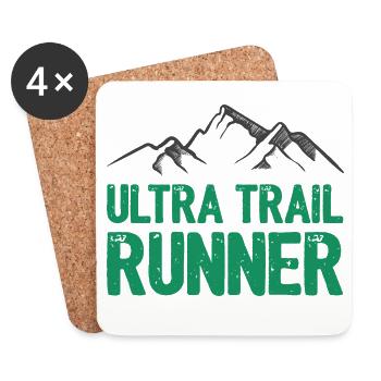 Ultra Trail Runner - Untersetzer (4er-Set) - Weiß - Vorne