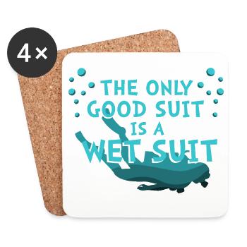 Diving Diver Snorkeling Recreational Diver - Coasters (set of 4) - white - Front