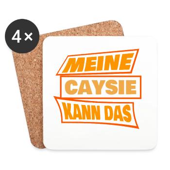 Caysie als Caysie - Untersetzer (4er-Set) - Weiß - Vorne