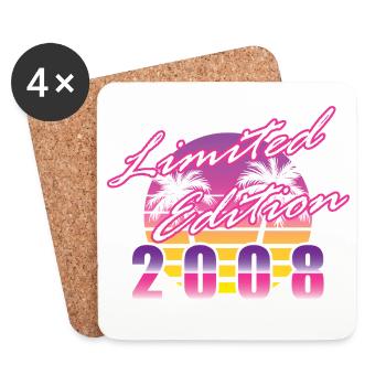 18. Geburtstag Limited Edition 2008 vintage - Untersetzer (4er-Set) - Weiß - Vorne
