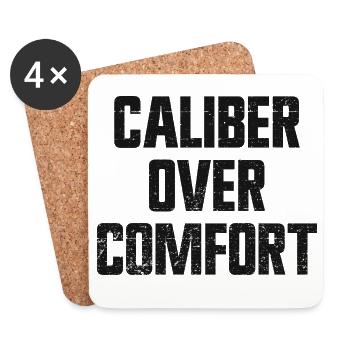 Caliber Ahead of Comfort – Concealed Carry in Accordance with 2nd V - Coasters (set of 4) - white - Front