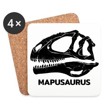Mapusaurus Fossil Schädel - Untersetzer (4er-Set) - Weiß - Vorne