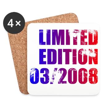 18th Birthday Limited Edition 03/2008 - Coasters (set of 4) - white - Front