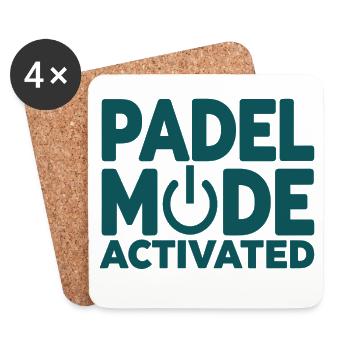 Padel Fashion Bouton d’Alimentation Activé Style Sport - Dessous de verre (lot de 4) - blanc - Devant