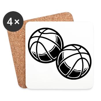 Basketball Symbol Team - Coasters (set of 4) - white - Front