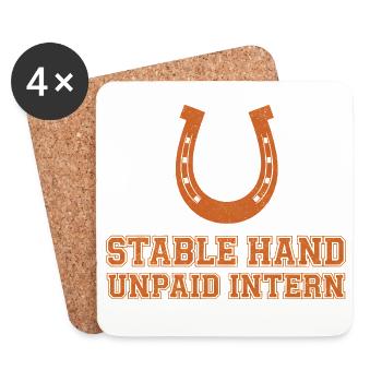 Stable Hand Unpaid Intern - Coasters (set of 4) - white - Front