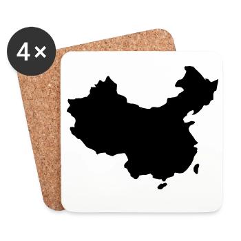 China map - Coasters (set of 4) - white - Front