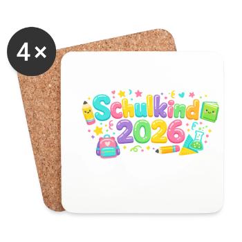 Don d’inscription scolaire 2026 - Dessous de verre (lot de 4) - blanc - Devant