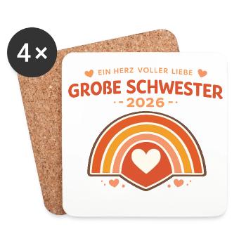 A Heart Full of Love | Big Sister 2026 Gesch - Coasters (set of 4) - white - Front