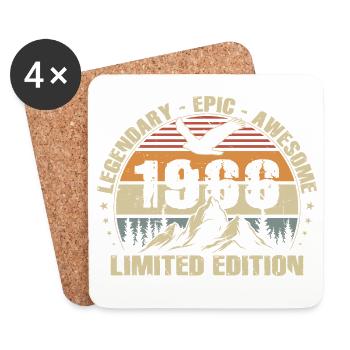 1966 Vintage Vintage Birthday Gift Retro - Coasters (set of 4) - white - Front