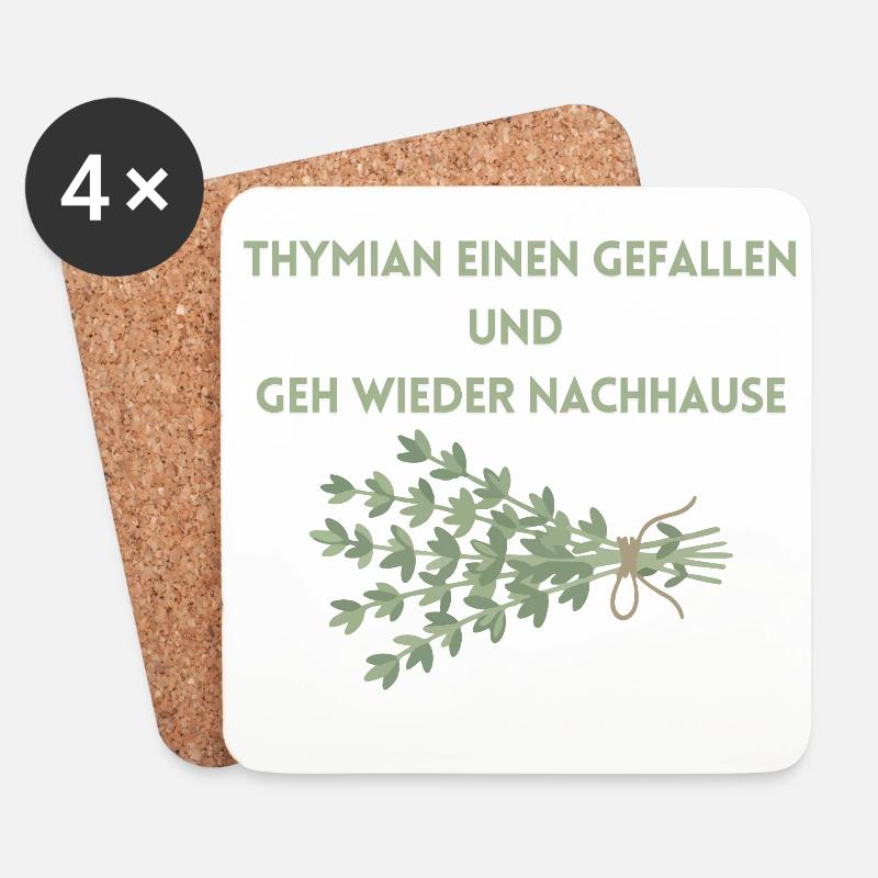 Thymian einen Gefallen und geh wieder Nachhause - Untersetzer (4er-Set) - Weiß