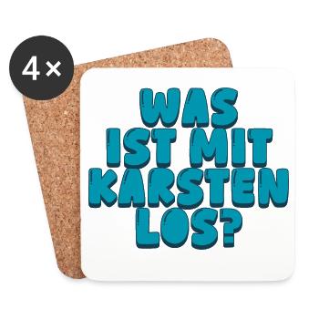 Was ist mit Karsten los? - Untersetzer (4er-Set) - Weiß - Vorne