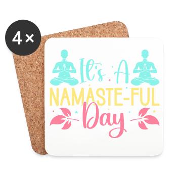Yoga It ́s A Namaste-ful Day Funny Yoga - Coasters (set of 4) - white - Front