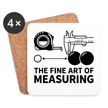 The Fine Art of Measuring Boule Petanque - Untersetzer (4er-Set) - Weiß - Vorne