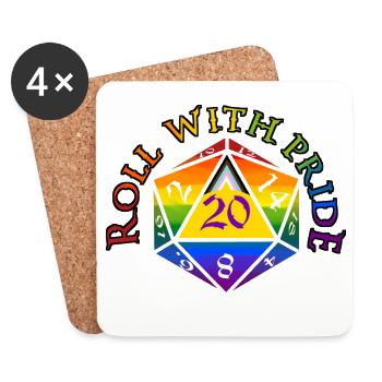 Roll with PRIDE! - Coasters (set of 4) - white - Front