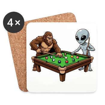 Billard Design professionnel – Billard et billard - Dessous de verre (lot de 4) - blanc - Devant