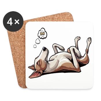 Podenco Podencos Podencoliebhaber Podencobesitzer - Untersetzer (4er-Set) - Weiß - Vorne