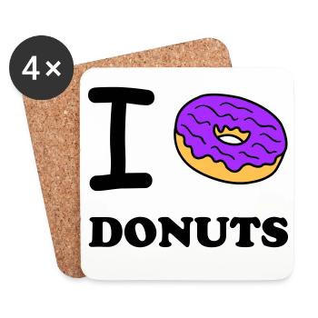 i love donuts - Coasters (set of 4) - white - Front