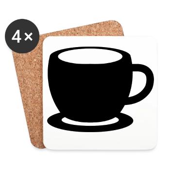 Tea Cup - Coasters (set of 4) - white - Front