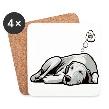 Irischer Wolfshund Wolfshundbesitzer Wolfshundfan - Untersetzer (4er-Set) - Weiß - Vorne