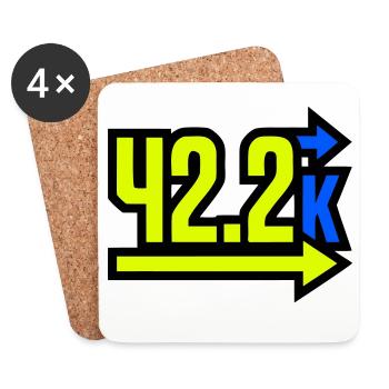 Proud 42.2k Marathon Finisher - Coasters (set of 4) - white - Front