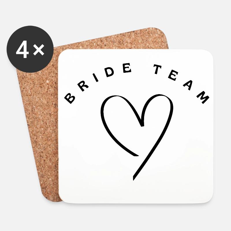 Bride - Coasters (set of 4) - white
