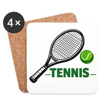 Tennis Design - Coasters (set of 4) - white - Front