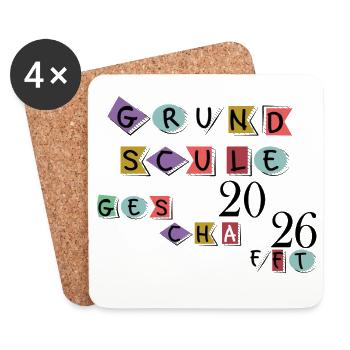 Primary school completed - Coasters (set of 4) - white - Front