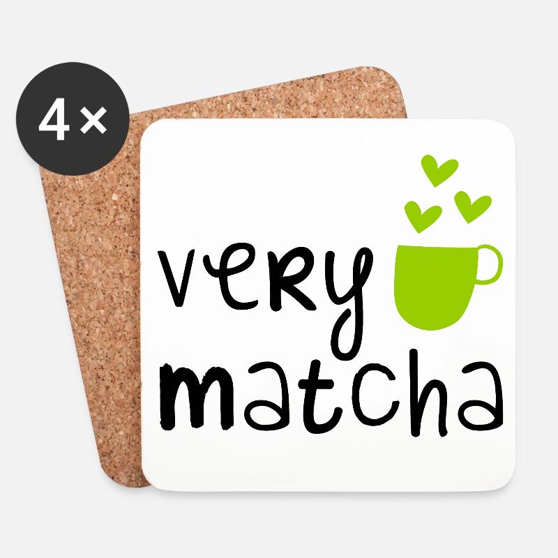 VeryMatcha - Untersetzer (4er-Set) - Weiß