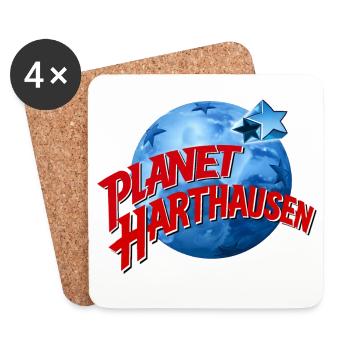 Planet Harthausen - Untersetzer (4er-Set) - Weiß - Vorne