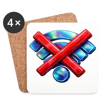 No WIFI - Coasters (set of 4) - white - Front