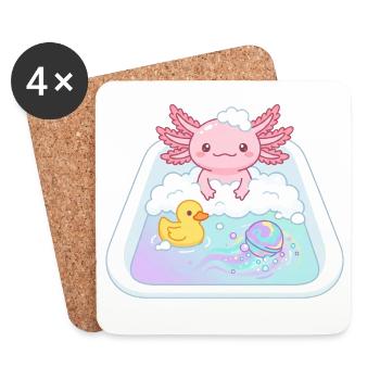 Baignoires Axolotl - Dessous de verre (lot de 4) - blanc - Devant