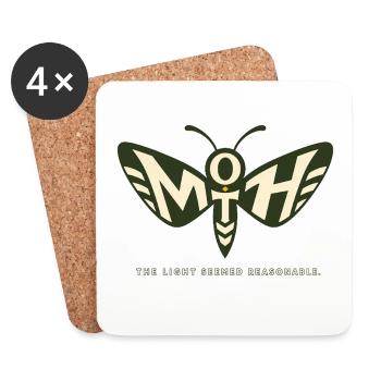 MOTH – La lumière semblait raisonnable - Dessous de verre (lot de 4) - blanc - Devant