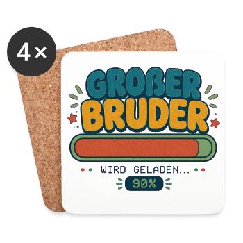 Großer Bruder wird geladen 90% - Untersetzer (4er-Set) - Weiß - Vorne