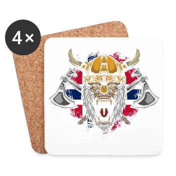 Norway Vacation Norge Fjords Travel Scandinavian - Coasters (set of 4) - white - Front