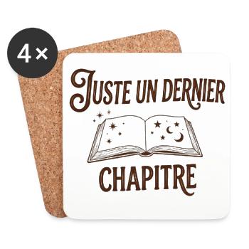Juste un dernier chapitre - Citation Livre & PAL - Dessous de verre (lot de 4) - blanc - Devant