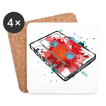 tape - Coasters (set of 4) - white - Front
