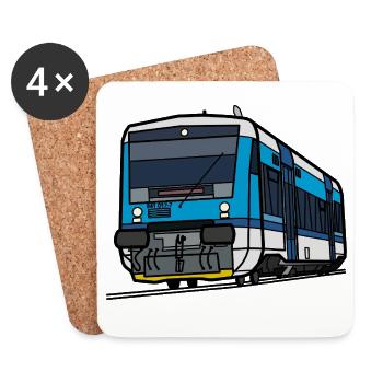 Train RegioSpider CD 841 – Linienzeichnung - Untersetzer (4er-Set) - Weiß - Vorne
