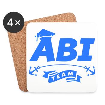 Abi Team Abschlussanker - Untersetzer (4er-Set) - Weiß - Vorne