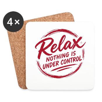 Relax Nothing Control - Untersetzer (4er-Set) - Weiß - Vorne