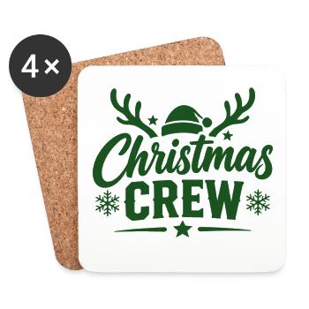 Christmas Crew Rentier - Untersetzer (4er-Set) - Weiß - Vorne