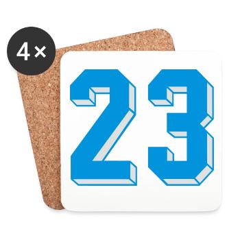 dreiundzwanzig - Coasters (set of 4) - white - Front