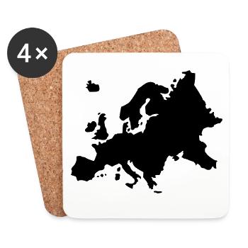 L'Europe - Dessous de verre (lot de 4) - blanc - Devant