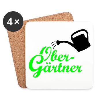 Obergärtner Giesskanne - Untersetzer (4er-Set) - Weiß - Vorne